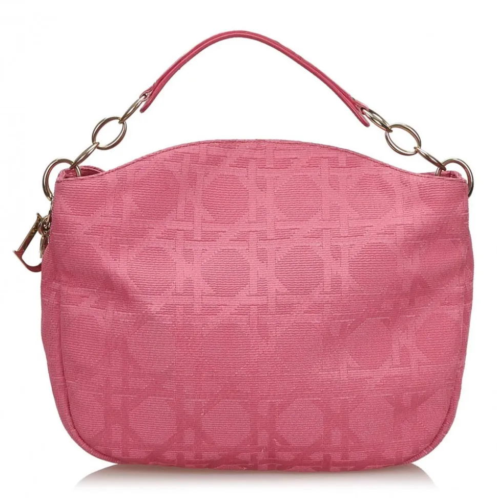 Dior Vintage - Cannage Canvas Shoulder Bag - Pink - Leather Handbag - Luxury High Quality - Avvenice