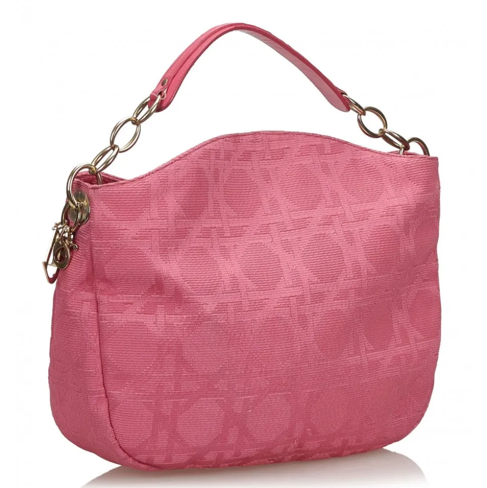 Dior Vintage - Cannage Canvas Shoulder Bag - Pink - Leather Handbag - Luxury High Quality - Avvenice