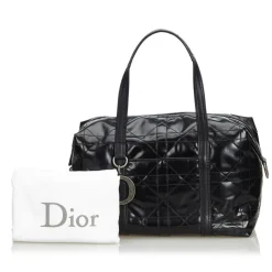 Dior Vintage - Cannage Handbag Bag - Black - Leather Handbag - Luxury High Quality - Avvenice