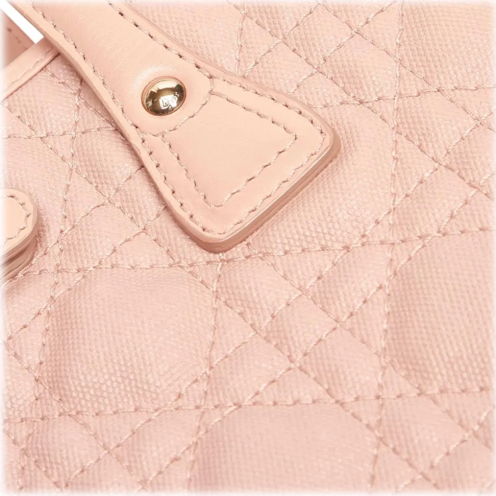 Dior Vintage - Cannage Panarea Tote Bag - Pink - Leather Handbag - Luxury High Quality - Avvenice