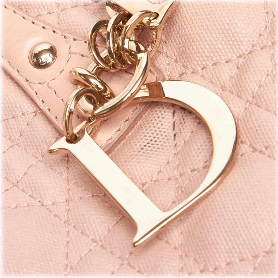 Dior Vintage - Cannage Panarea Tote Bag - Pink - Leather Handbag - Luxury High Quality - Avvenice