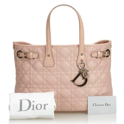 Dior Vintage - Cannage Panarea Tote Bag - Pink - Leather Handbag - Luxury High Quality - Avvenice