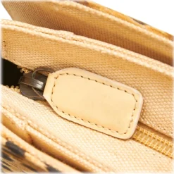 Dior Vintage - Canvas Tote Bag - Yellow Black - Leather Handbag - Luxury High Quality - Avvenice