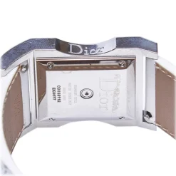 Dior Vintage - Chris 47 Watch - White Ivory - Metal and Leather DIor Watch - Luxury High Quality - Avvenice
