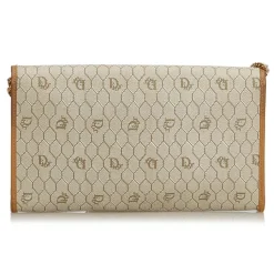 Dior Vintage - Honeycomb Coated Canvas Chain Crossbody Bag - Brown Beige - Leather Handbag - Luxury High Quality - Avvenice