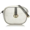 Dior Vintage - Honeycomb Coated Canvas Crossbody Bag - White Ivory Grey - Leather and Canvas Handbag - Luxury High Quality - Avvenice