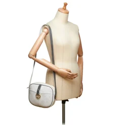 Dior Vintage - Honeycomb Coated Canvas Crossbody Bag - White Ivory Grey - Leather and Canvas Handbag - Luxury High Quality - Avvenice