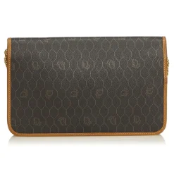 Dior Vintage - Honeycomb Coated Canvas Chain Shoulder Bag - Black - Leather Handbag - Luxury High Quality - Avvenice