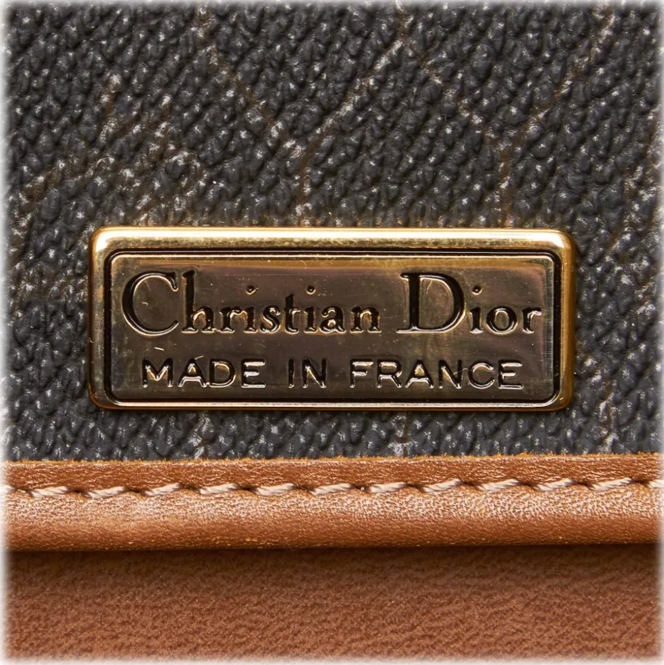 Dior Vintage - Honeycomb Coated Canvas Chain Shoulder Bag - Black - Leather Handbag - Luxury High Quality - Avvenice