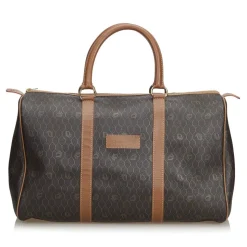 Dior Vintage - Honeycomb Leather Travel Bag - Black Brown - Leather Handbag - Luxury High Quality - Avvenice