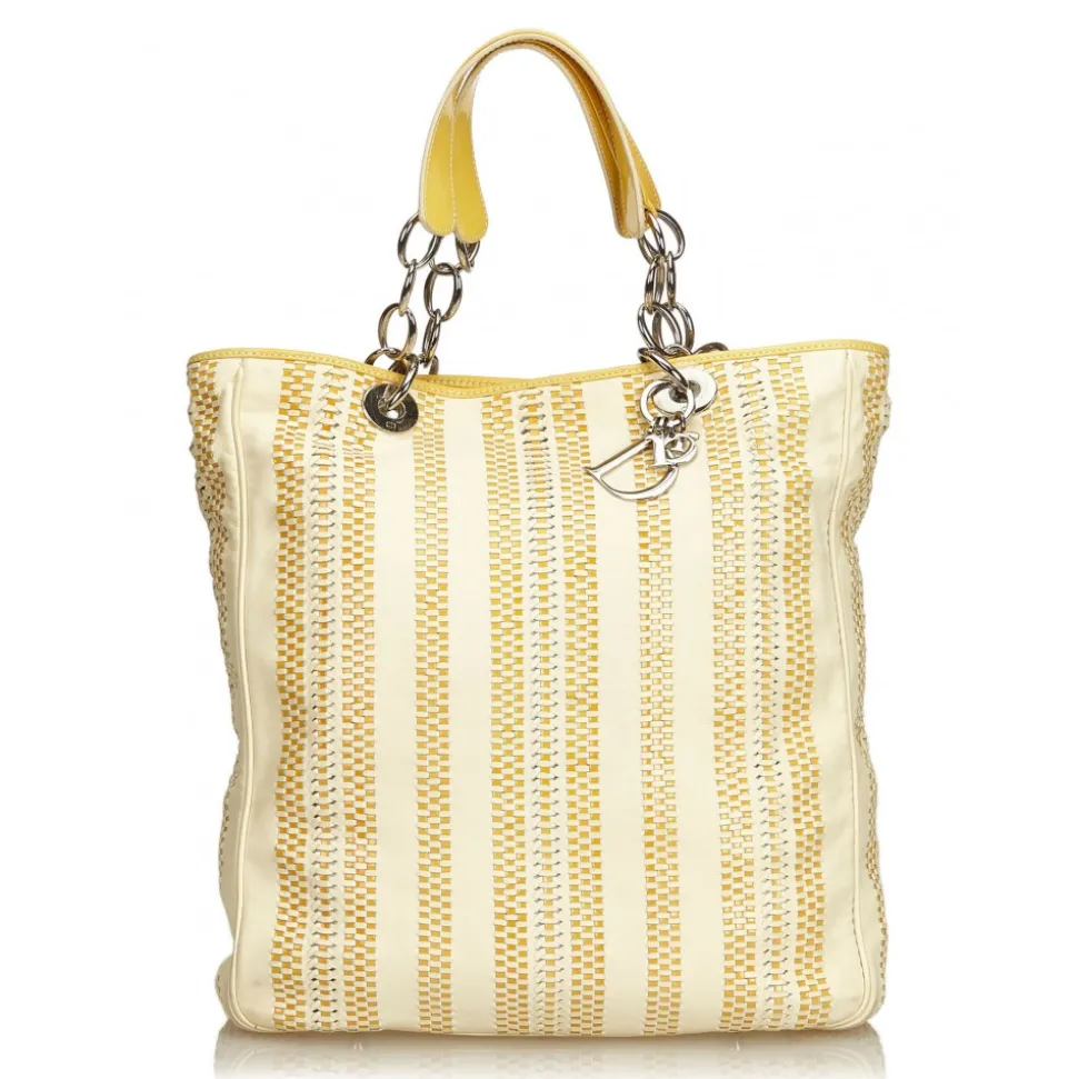 Dior Vintage - Large Woven Leather Soft Shopper Tote Bag - Brown Beige - Leather Handbag - Luxury High Quality - Avvenice