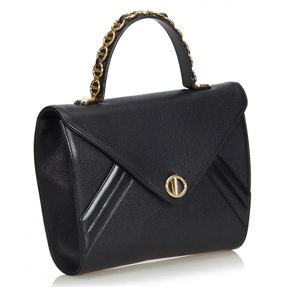 Dior Vintage - Leather Handbag Bag - Black - Leather Handbag - Luxury High Quality - Avvenice