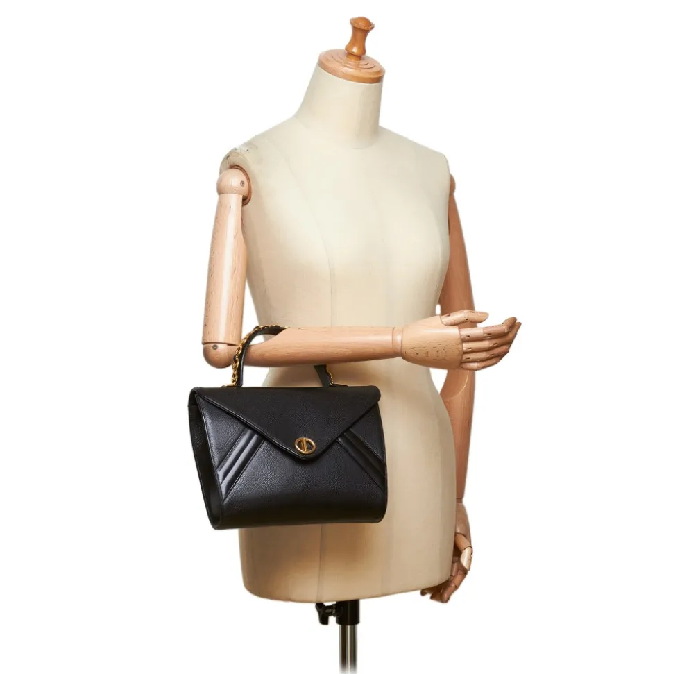 Dior Vintage - Leather Handbag Bag - Black - Leather Handbag - Luxury High Quality - Avvenice