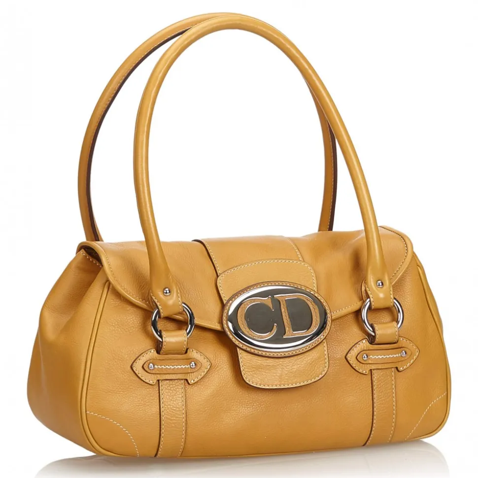 Dior Vintage - Leather Handbag Bag - Brown - Leather Handbag - Luxury High Quality - Avvenice