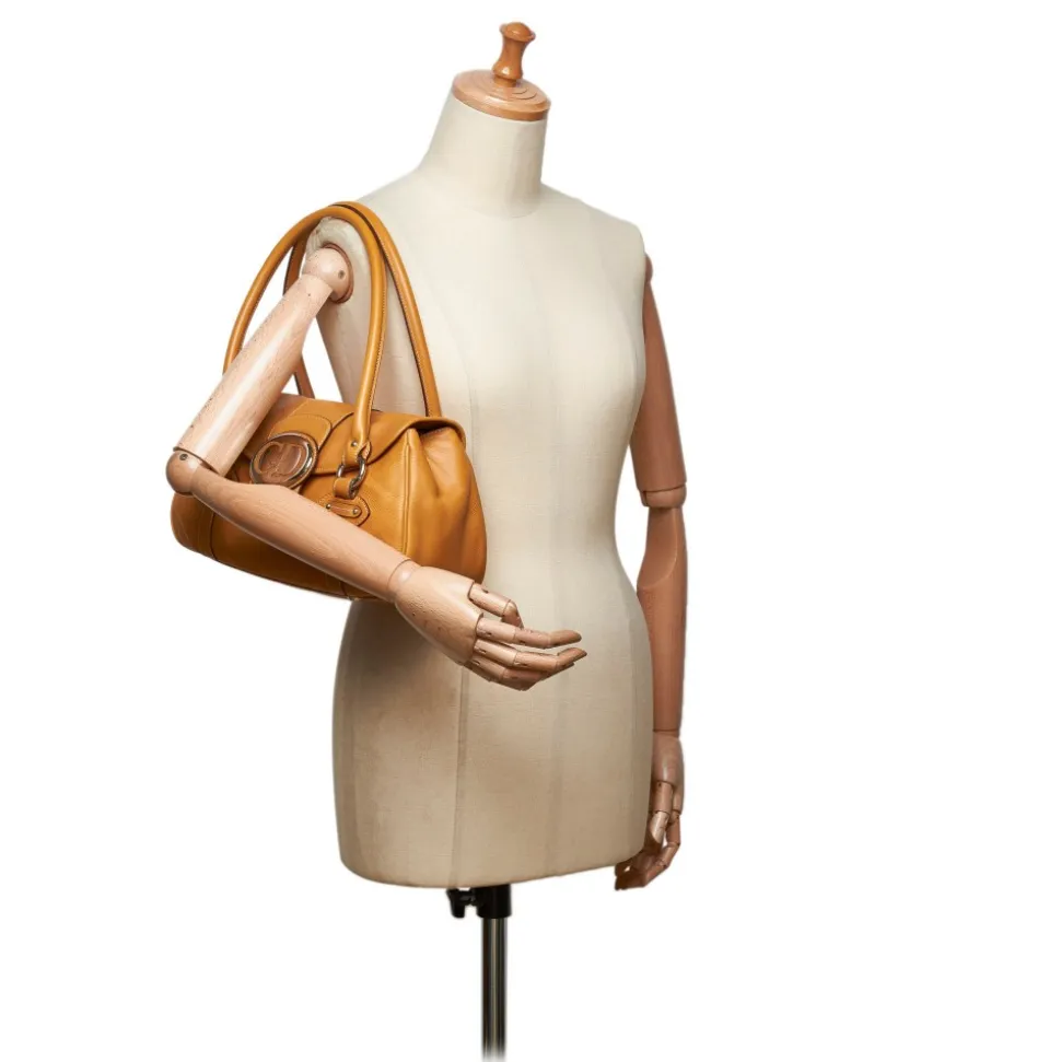 Dior Vintage - Leather Handbag Bag - Brown - Leather Handbag - Luxury High Quality - Avvenice