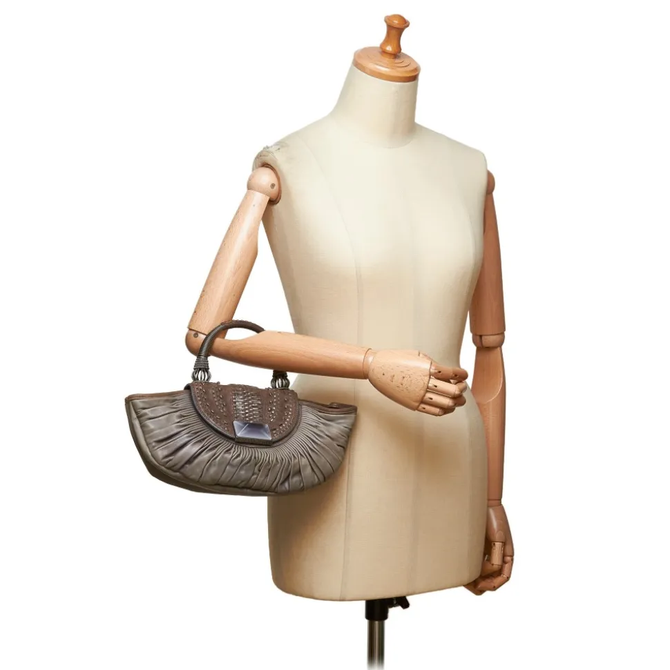 Dior Vintage - Leather Handbag Bag - Grey - Leather Handbag - Luxury High Quality - Avvenice