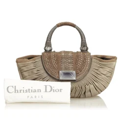 Dior Vintage - Leather Handbag Bag - Grey - Leather Handbag - Luxury High Quality - Avvenice