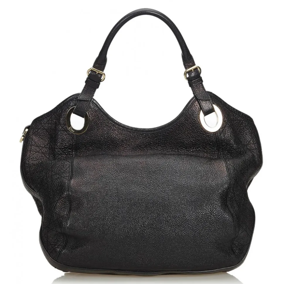 Dior Vintage - Leather Hobo Bag - Black - Leather Handbag - Luxury High Quality - Avvenice