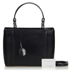 Dior Vintage - Malice Leather Satchel Bag - Black - Leather Handbag - Luxury High Quality - Avvenice