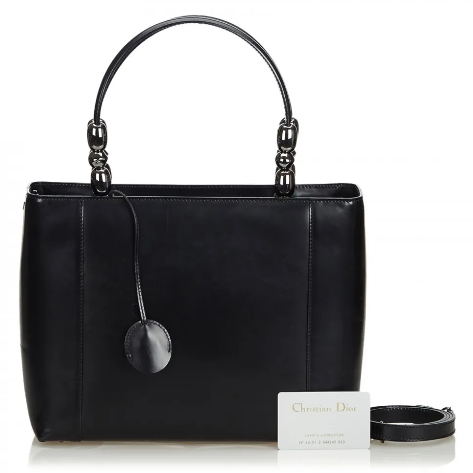 Dior Vintage - Malice Leather Satchel Bag - Black - Leather Handbag - Luxury High Quality - Avvenice