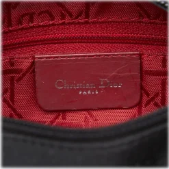 Dior Vintage - Nylon 2 Way Lady Dior Bag - Black - Leather and Canvas Handbag - Luxury High Quality - Avvenice