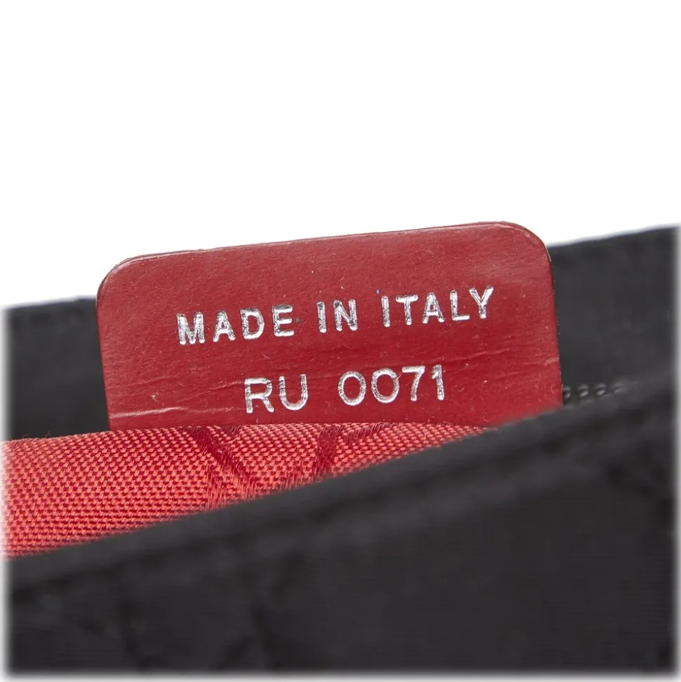 Dior Vintage - Nylon 2 Way Lady Dior Bag - Black - Leather and Canvas Handbag - Luxury High Quality - Avvenice