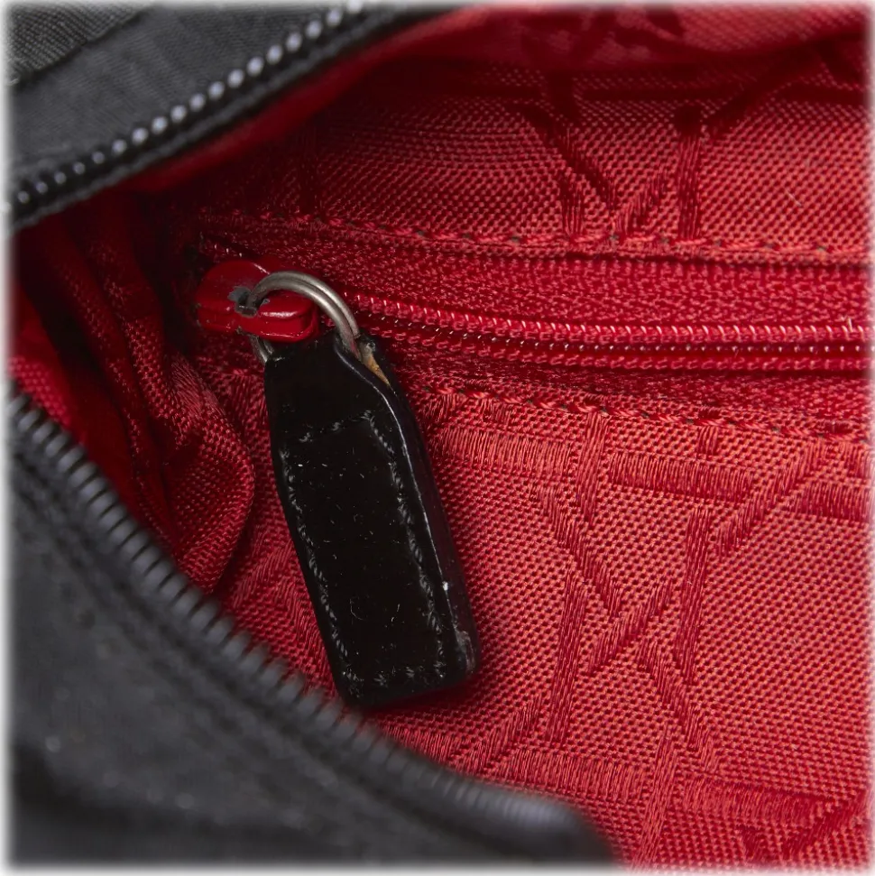 Dior Vintage - Nylon 2 Way Lady Dior Bag - Black - Leather and Canvas Handbag - Luxury High Quality - Avvenice