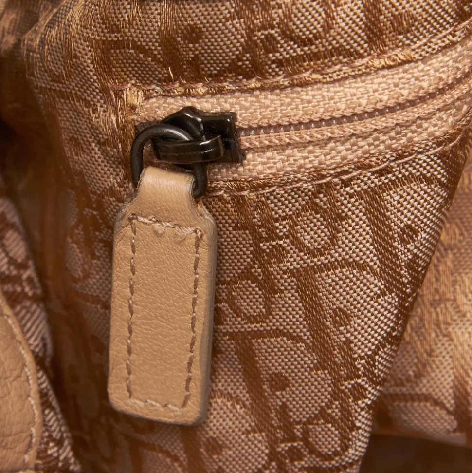 Dior Vintage - Nylon Cannage Bucket Bag - Brown Beige - Leather and Canvas Handbag - Luxury High Quality - Avvenice