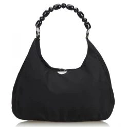 Dior Vintage - Nylon Malice Pearl Shoulder Bag - Black - Leather Handbag - Luxury High Quality - Avvenice