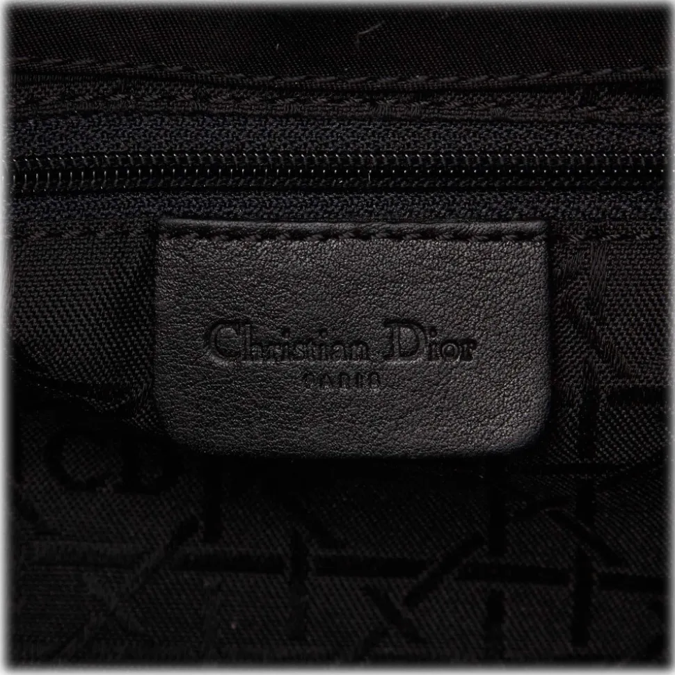 Dior Vintage - Nylon Malice Pearl Shoulder Bag - Black - Leather Handbag - Luxury High Quality - Avvenice