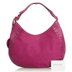 Dior Vintage - Oblique Canvas Shoulder Bag - Pink - Leather Handbag - Luxury High Quality - Avvenice