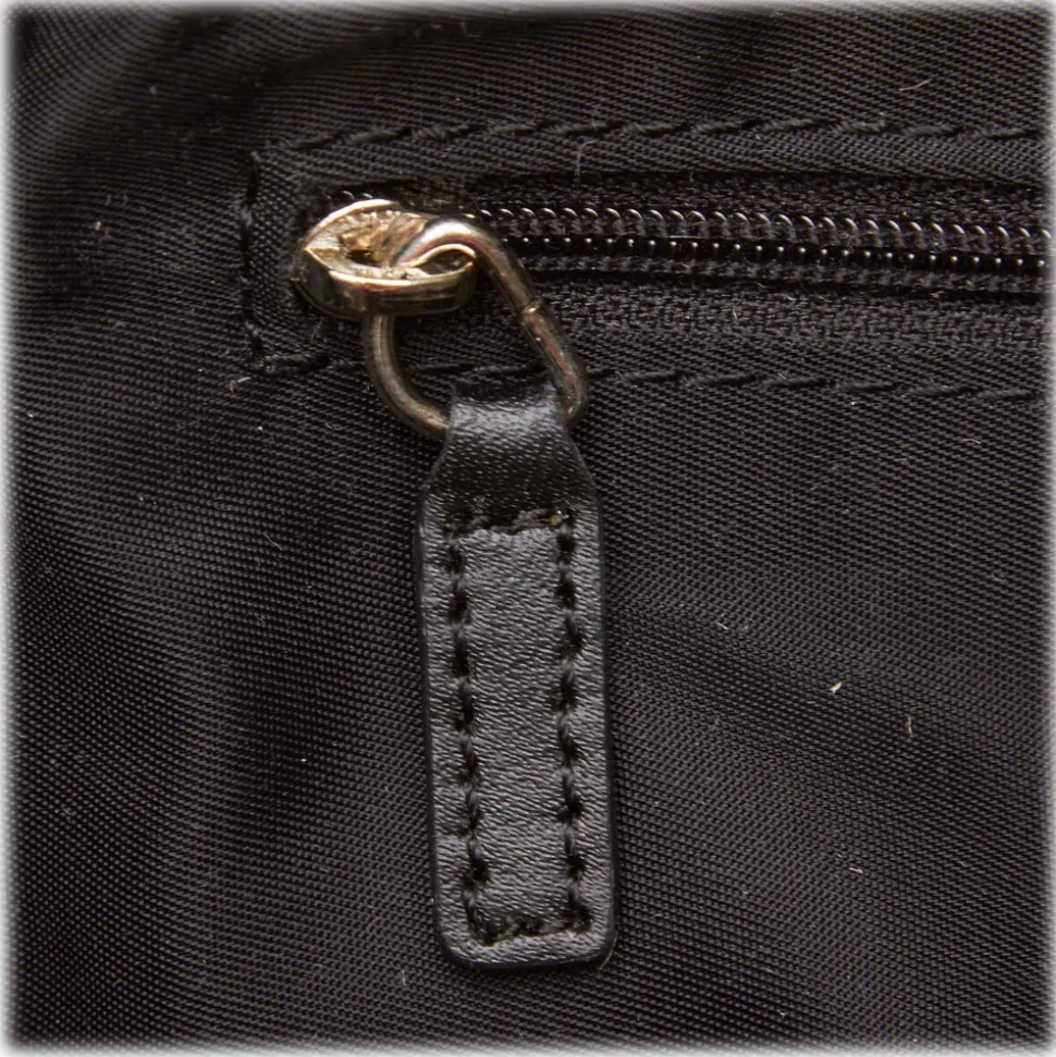 Dior Vintage - Oblique Canvas Boston Bag - Black Grey - Leather and Canvas Handbag - Luxury High Quality - Avvenice