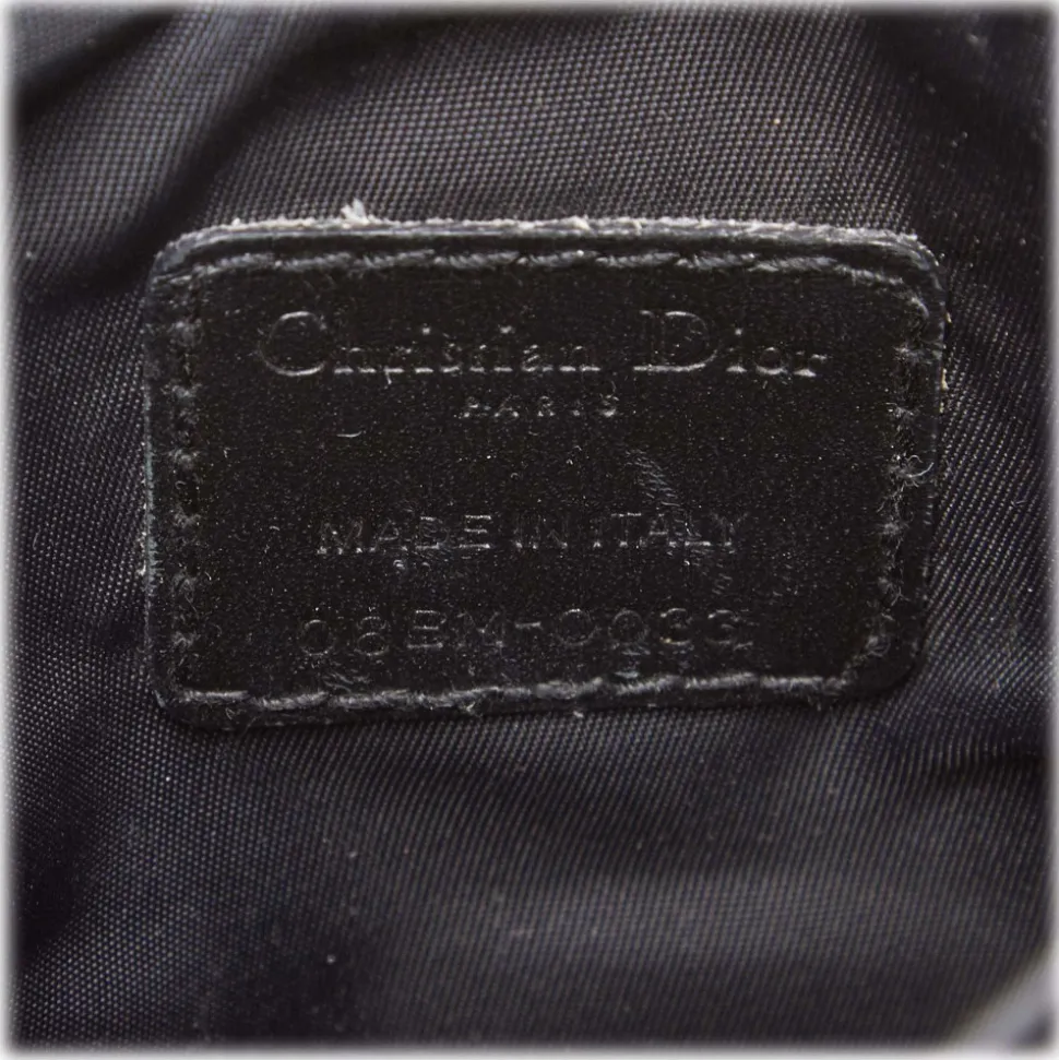 Dior Vintage - Oblique Canvas Handbag Bag - Black - Leather and Canvas Handbag - Luxury High Quality - Avvenice