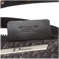 Dior Vintage - Oblique Canvas Handbag Bag - Black - Leather and Canvas Handbag - Luxury High Quality - Avvenice