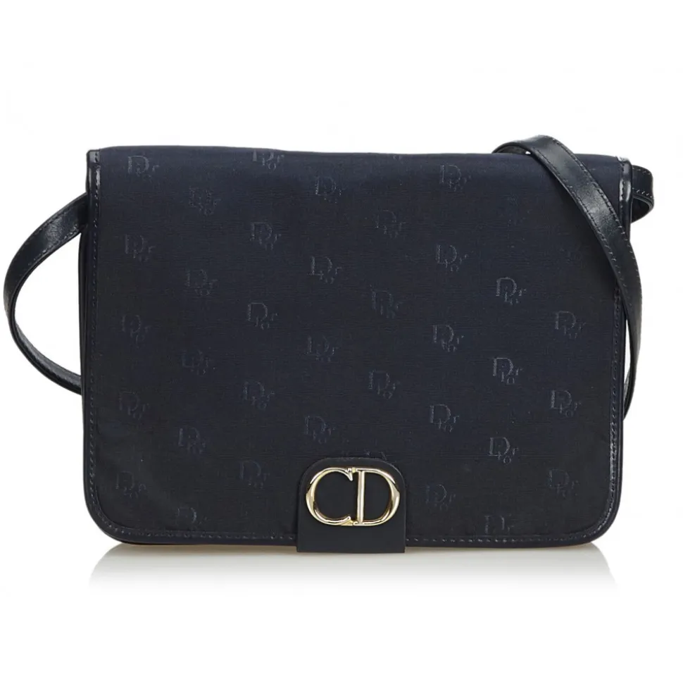 Dior Vintage - Oblique Canvas Crossbody Bag - Black - Leather Handbag - Luxury High Quality - Avvenice