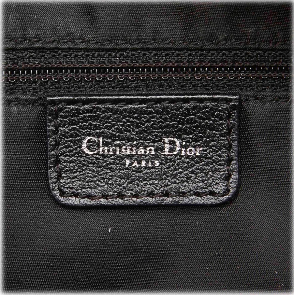 Dior Vintage - Oblique Floral Jacquard Handbag Bag - Black - Leather and Canvas Handbag - Luxury High Quality - Avvenice
