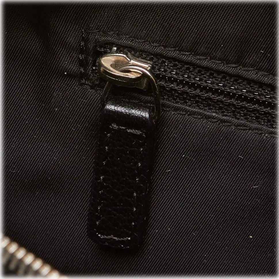 Dior Vintage - Oblique Floral Jacquard Handbag Bag - Black - Leather and Canvas Handbag - Luxury High Quality - Avvenice