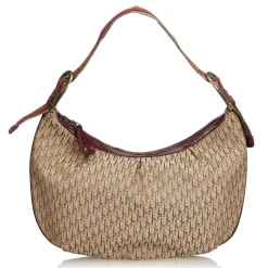 Dior Vintage - Oblique Jacquard Shoulder Bag - Brown - Leather Handbag - Luxury High Quality - Avvenice
