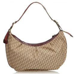 Dior Vintage - Oblique Jacquard Shoulder Bag - Brown - Leather Handbag - Luxury High Quality - Avvenice