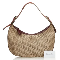 Dior Vintage - Oblique Jacquard Shoulder Bag - Brown - Leather Handbag - Luxury High Quality - Avvenice