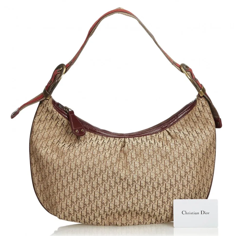Dior Vintage - Oblique Jacquard Shoulder Bag - Brown - Leather Handbag - Luxury High Quality - Avvenice