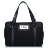 Dior Vintage - Oblique Jacquard Boston Bag - Black - Leather and Canvas Handbag - Luxury High Quality - Avvenice
