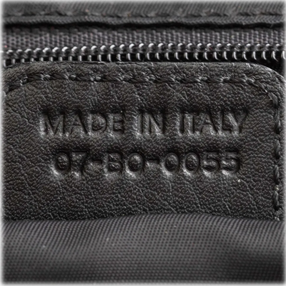 Dior Vintage - Oblique Jacquard Boston Bag - Black - Leather and Canvas Handbag - Luxury High Quality - Avvenice