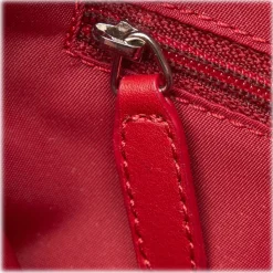 Dior Vintage - Oblique Jacquard Shoulder Bag - Red - Leather and Canvas Handbag - Luxury High Quality - Avvenice