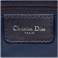 Dior Vintage - Oblique Jacquard Tote Bag - Blue Navy - Leather and Canvas Handbag - Luxury High Quality - Avvenice