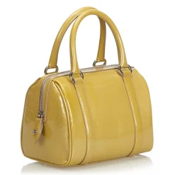 Dior Vintage - Oblique Patent Leather Boston Bag - Brown Beige - Leather Handbag - Luxury High Quality - Avvenice