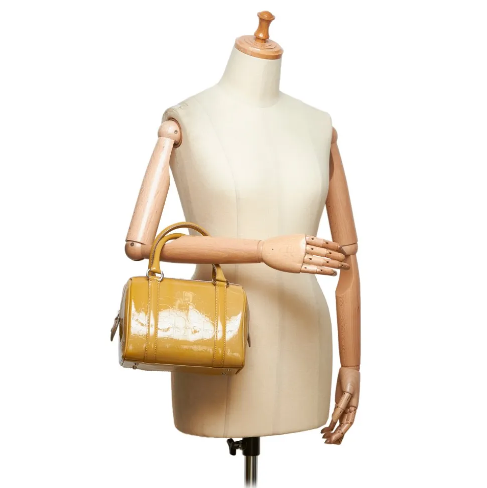 Dior Vintage - Oblique Patent Leather Boston Bag - Brown Beige - Leather Handbag - Luxury High Quality - Avvenice