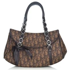 Dior Vintage - Oblique Romantique Shoulder Bag - Brown - Leather Handbag - Luxury High Quality - Avvenice