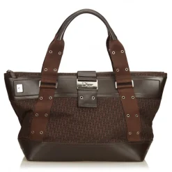 Dior Vintage - Oblique Shoulder Bag - Brown - Leather and Canvas Handbag - Luxury High Quality - Avvenice