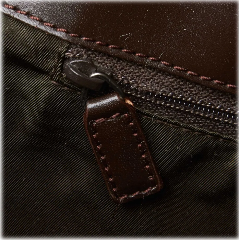 Dior Vintage - Oblique Shoulder Bag - Brown - Leather and Canvas Handbag - Luxury High Quality - Avvenice